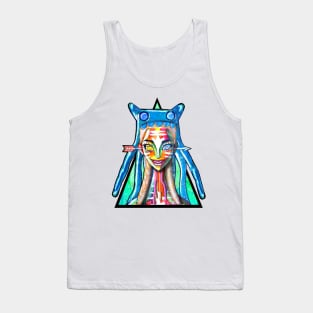 abstract rinna with blue monster Tank Top